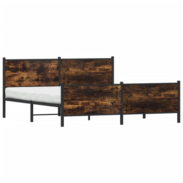 Metallbett 183x213 cm Räuchereiche