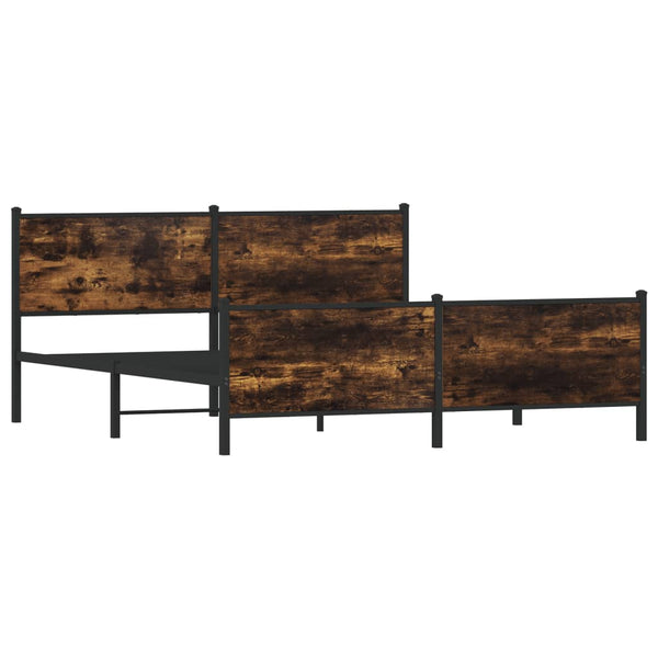 Metallbett 183x213 cm Räuchereiche