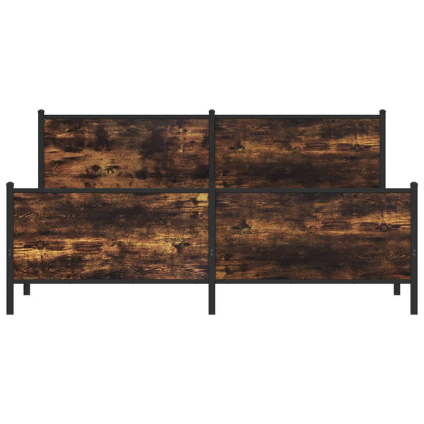 Metallbett 183x213 cm Räuchereiche