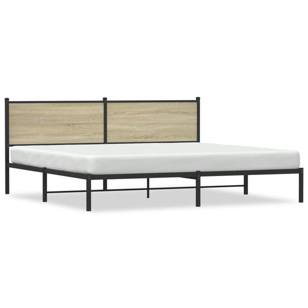 Metallbett 200x200 cm Sonoma Eiche