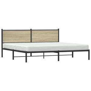Metallbett 200x200 cm Sonoma Eiche