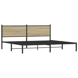 Metallbett 200x200 cm Sonoma Eiche