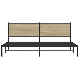 Metallbett 200x200 cm Sonoma Eiche