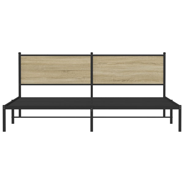 Metallbett 200x200 cm Sonoma Eiche