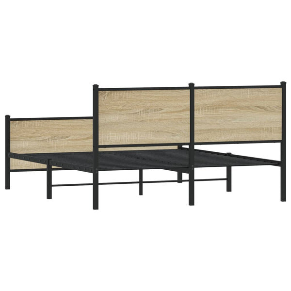 Metallbett 140x200 cm Sonoma Eiche