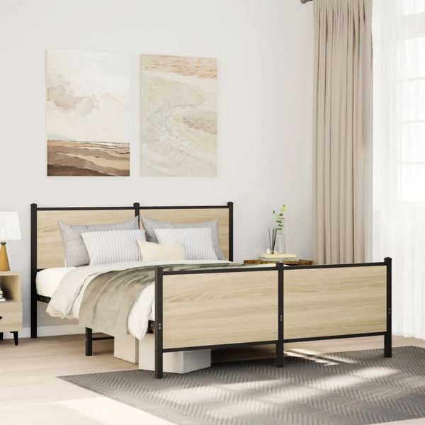 Metallbett 140x200 cm Sonoma Eiche