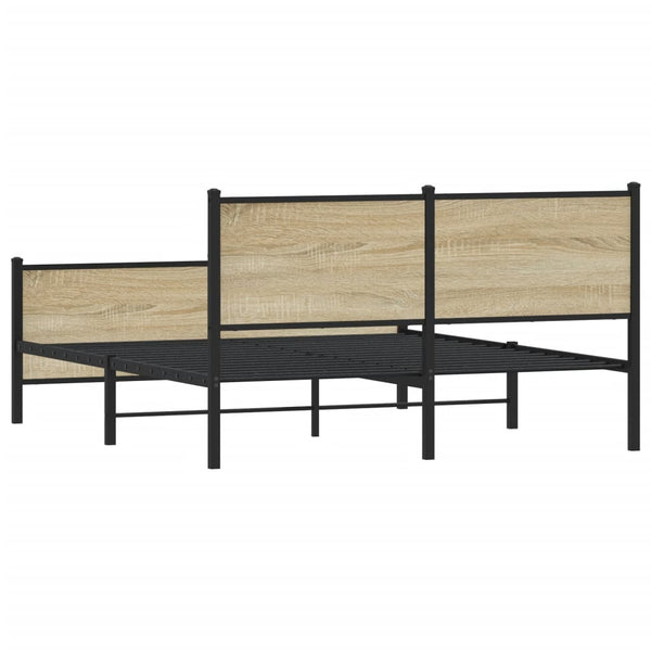 Metallbett 160x200 cm Sonoma Eiche