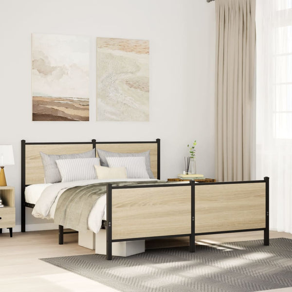 Metallbett 160x200 cm Sonoma Eiche