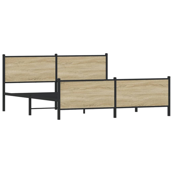 Metallbett 180x200 cm Sonoma-Eiche
