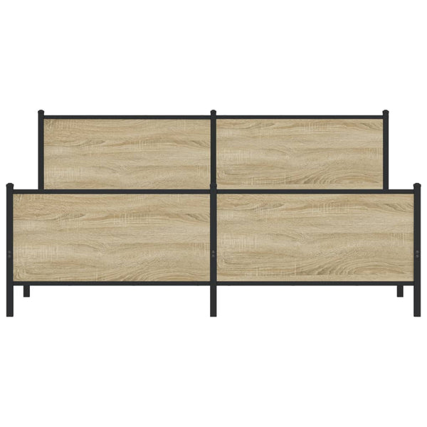 Metallbett 180x200 cm Sonoma-Eiche