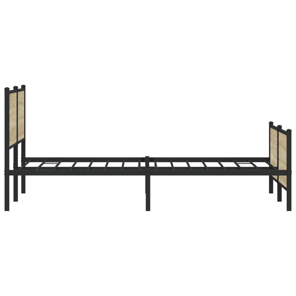 Metallbett 180x200 cm Sonoma-Eiche