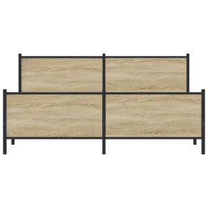 Metallbett 193x203 cm Sonoma-Eiche