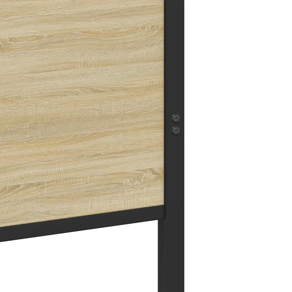 Metallbett 193x203 cm Sonoma-Eiche