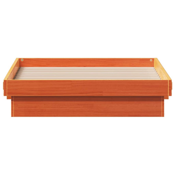 Massivholzbett Kiefer mit LED 75x190 cm
