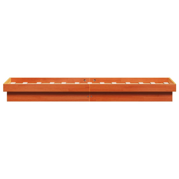 Massivholzbett Kiefer mit LED 75x190 cm