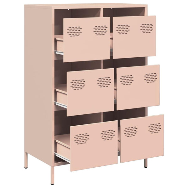 Highboard Rosa Stahl 68x39x101,5 cm