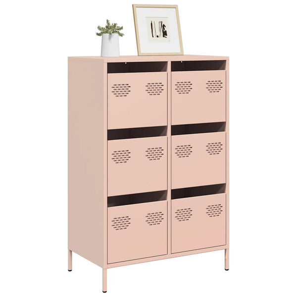 Highboard Rosa Stahl 68x39x101,5 cm