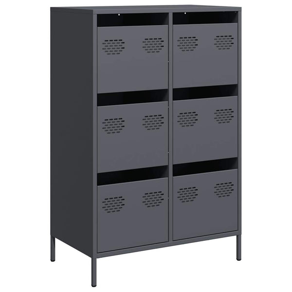 Highboard Anthrazit Stahl 68x39x101,5 cm
