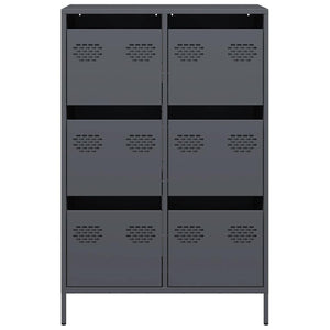 Highboard Anthrazit Stahl 68x39x101,5 cm
