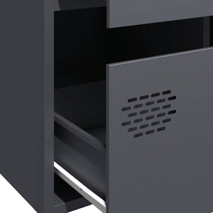 Highboard Anthrazit Stahl 68x39x101,5 cm