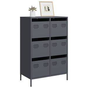 Highboard Anthrazit Stahl 68x39x101,5 cm