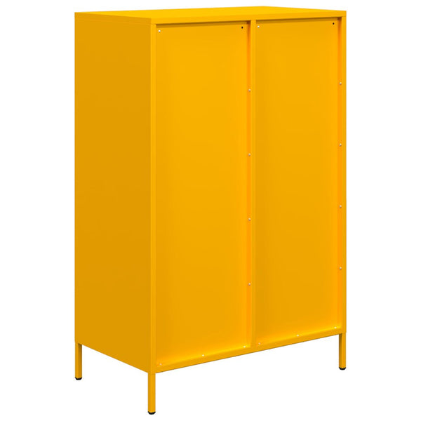 Senfgelbes Highboard Stahl 68x39x101,5 cm