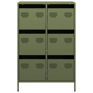 Highboard Olivgrün Stahl 68x39x101,5 cm