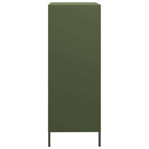 Highboard Olivgrün Stahl 68x39x101,5 cm