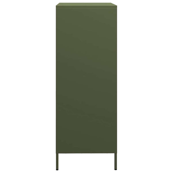 Highboard Olivgrün Stahl 68x39x101,5 cm