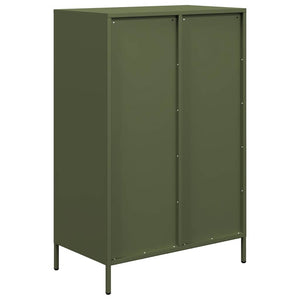 Highboard Olivgrün Stahl 68x39x101,5 cm