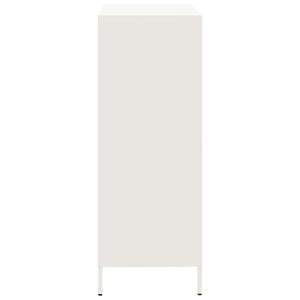 Highboard Weiß Stahl 68x39x101,5 cm