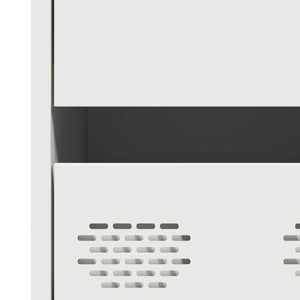 Highboard Weiß Stahl 68x39x101,5 cm