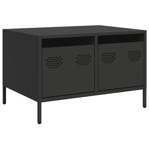 Schwarzer TV-Schrank 68 cm aus Stahl