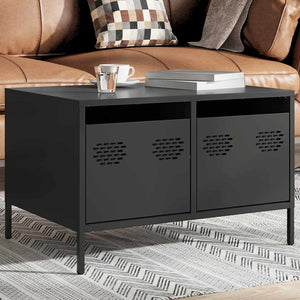 Schwarzer TV-Schrank 68 cm aus Stahl