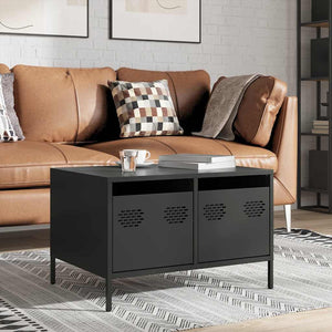 Schwarzer TV-Schrank 68 cm aus Stahl