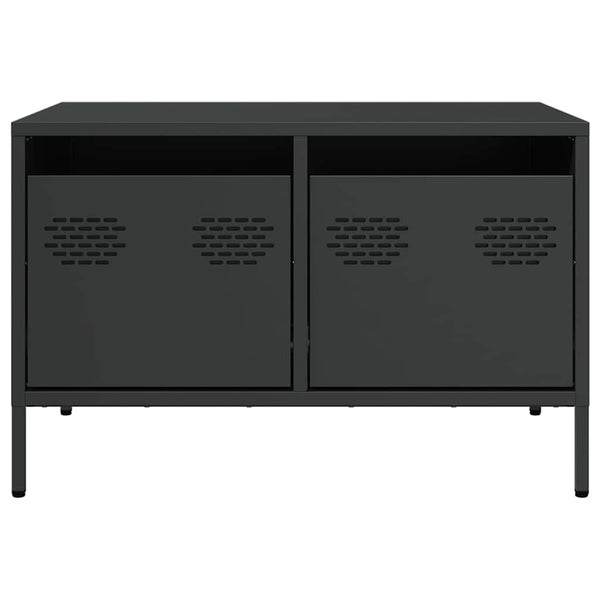 Schwarzer TV-Schrank 68 cm aus Stahl