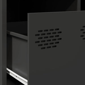Schwarzer TV-Schrank 68 cm aus Stahl