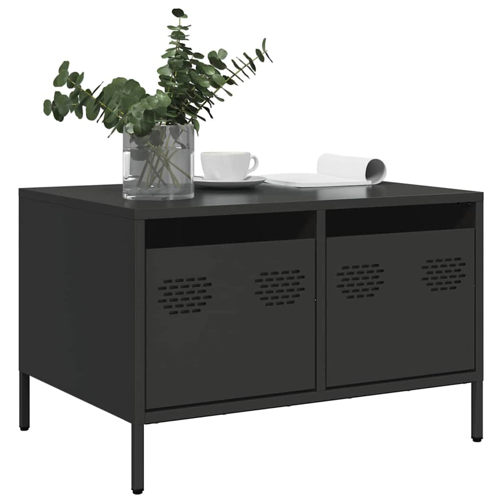 Schwarzer TV-Schrank 68 cm aus Stahl