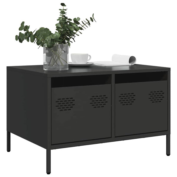Schwarzer TV-Schrank 68 cm aus Stahl