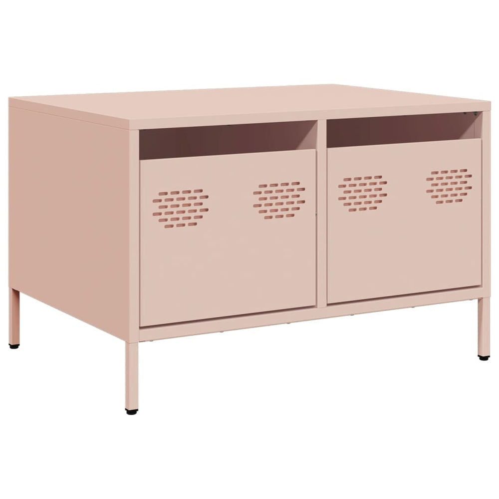 Rosa TV-Schrank aus Stahl, 68 cm