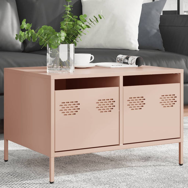 Rosa TV-Schrank aus Stahl, 68 cm