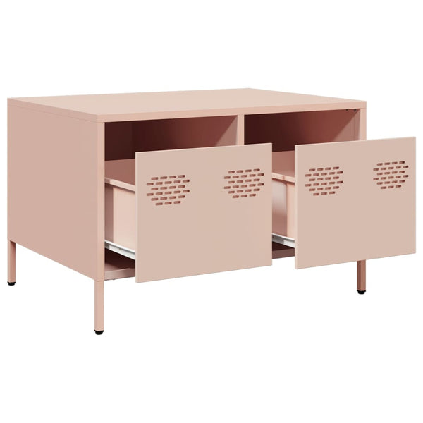 Rosa TV-Schrank aus Stahl, 68 cm