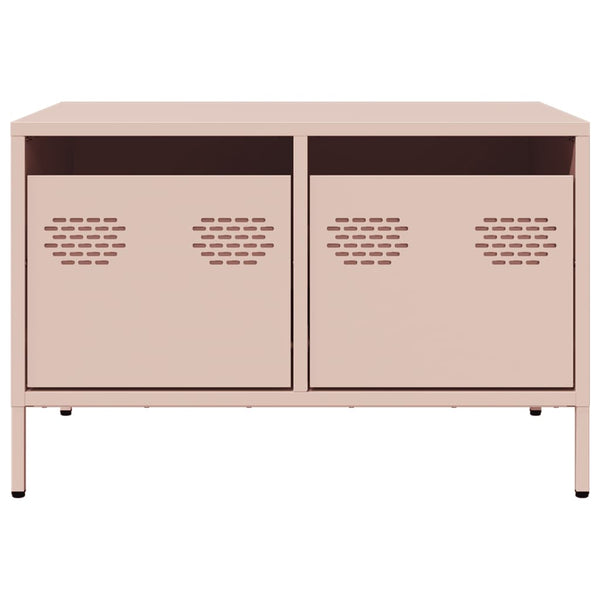 Rosa TV-Schrank aus Stahl, 68 cm