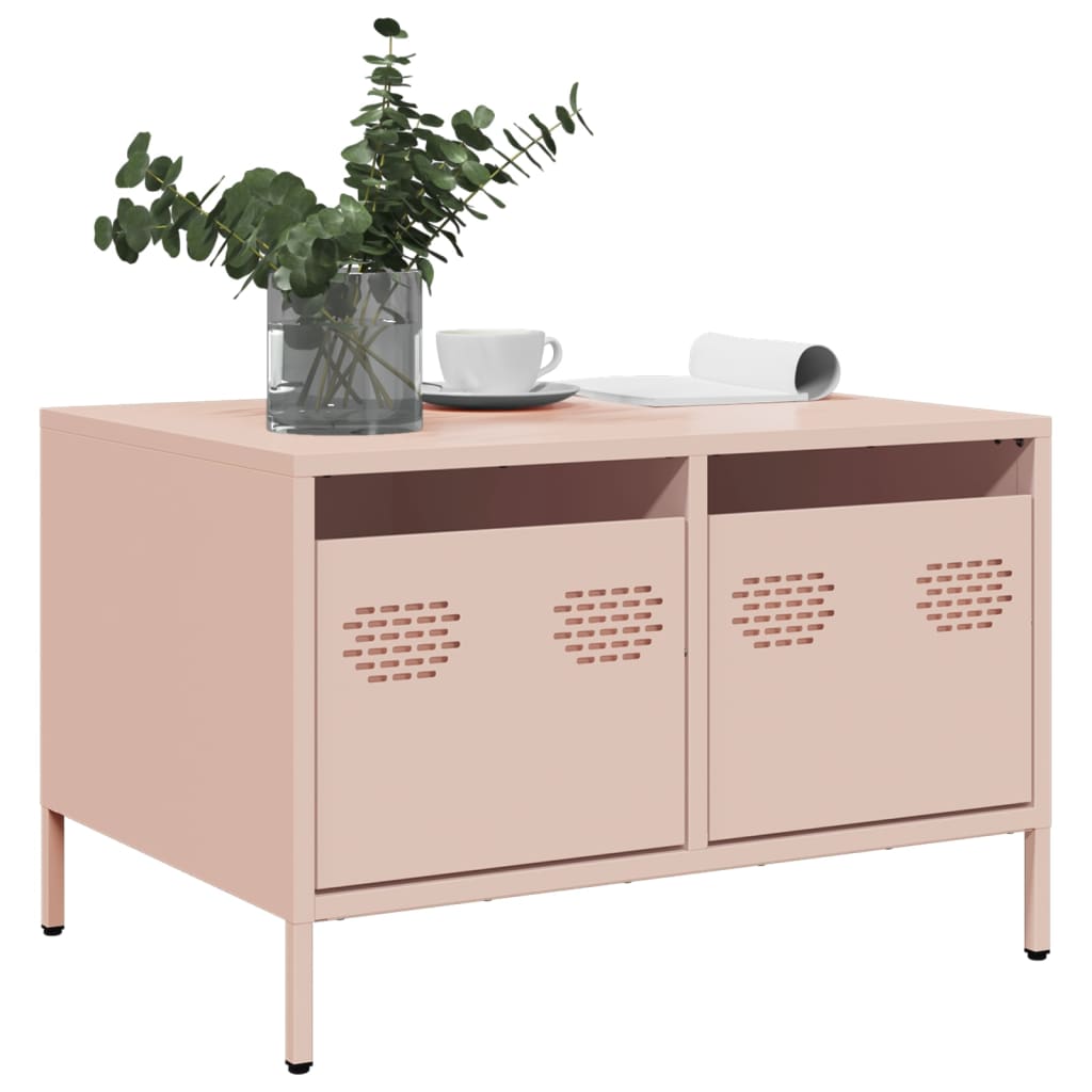 Rosa TV-Schrank aus Stahl, 68 cm