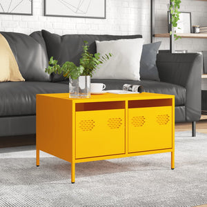Senfgelber TV-Schrank aus Stahl, 68 cm