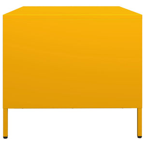 Senfgelber TV-Schrank aus Stahl, 68 cm