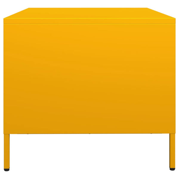 Senfgelber TV-Schrank aus Stahl, 68 cm
