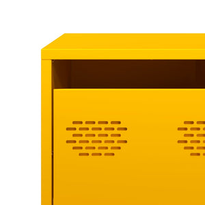 Senfgelber TV-Schrank aus Stahl, 68 cm
