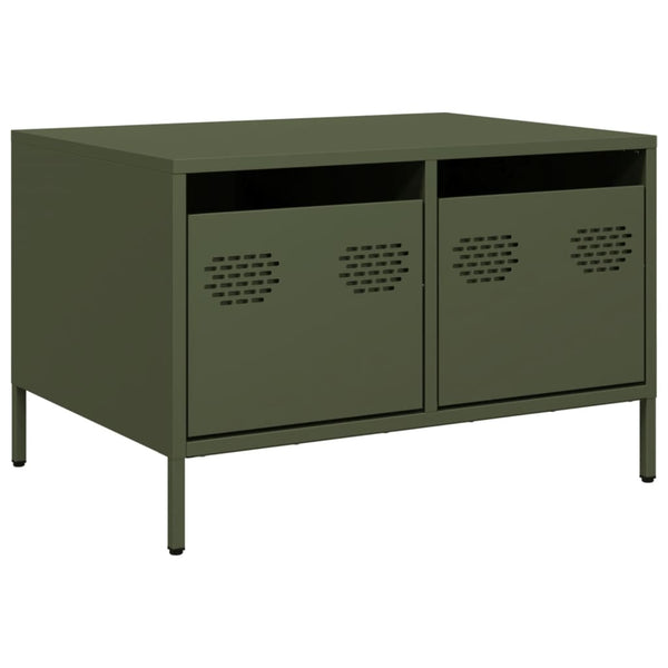 TV-Schrank Olivgrün, Stahl, 68 cm