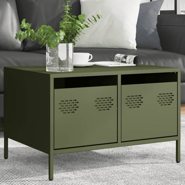 TV-Schrank Olivgrün, Stahl, 68 cm